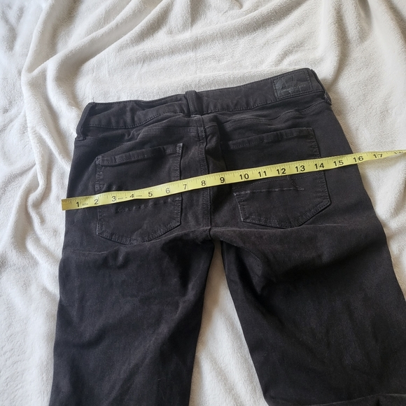 American Eagle Outfitters super stretch jeggings black ripped size 4 - Picture 5 of 7